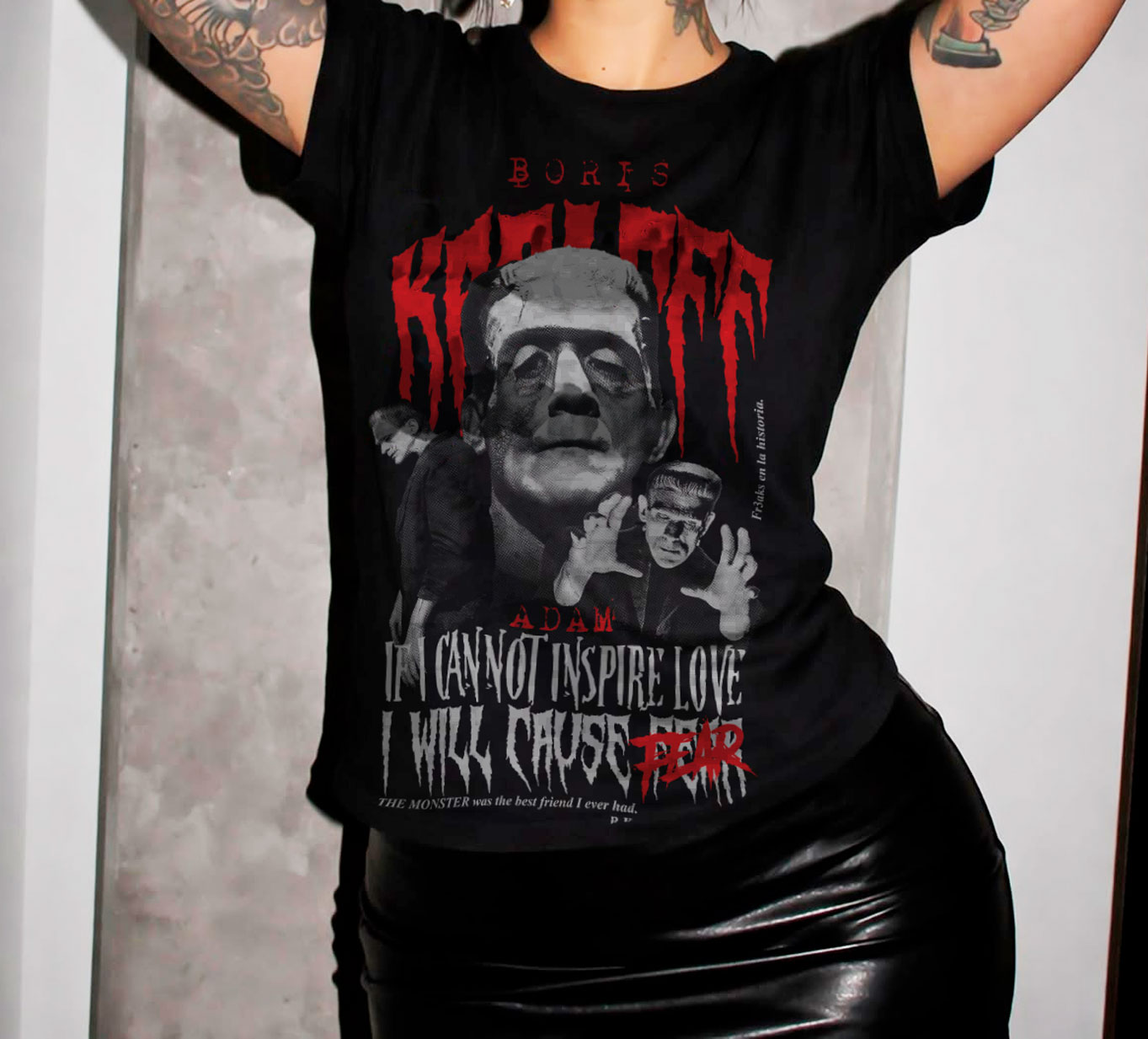 Tshirt BORIS KARLOFF GOTHIC TEES - Imagen 4