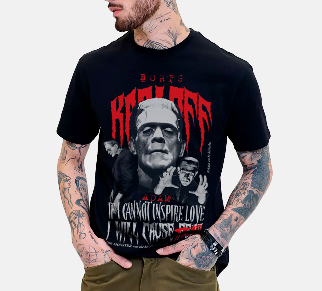 Tshirt BORIS KARLOFF GOTHIC TEES - Imagen 5